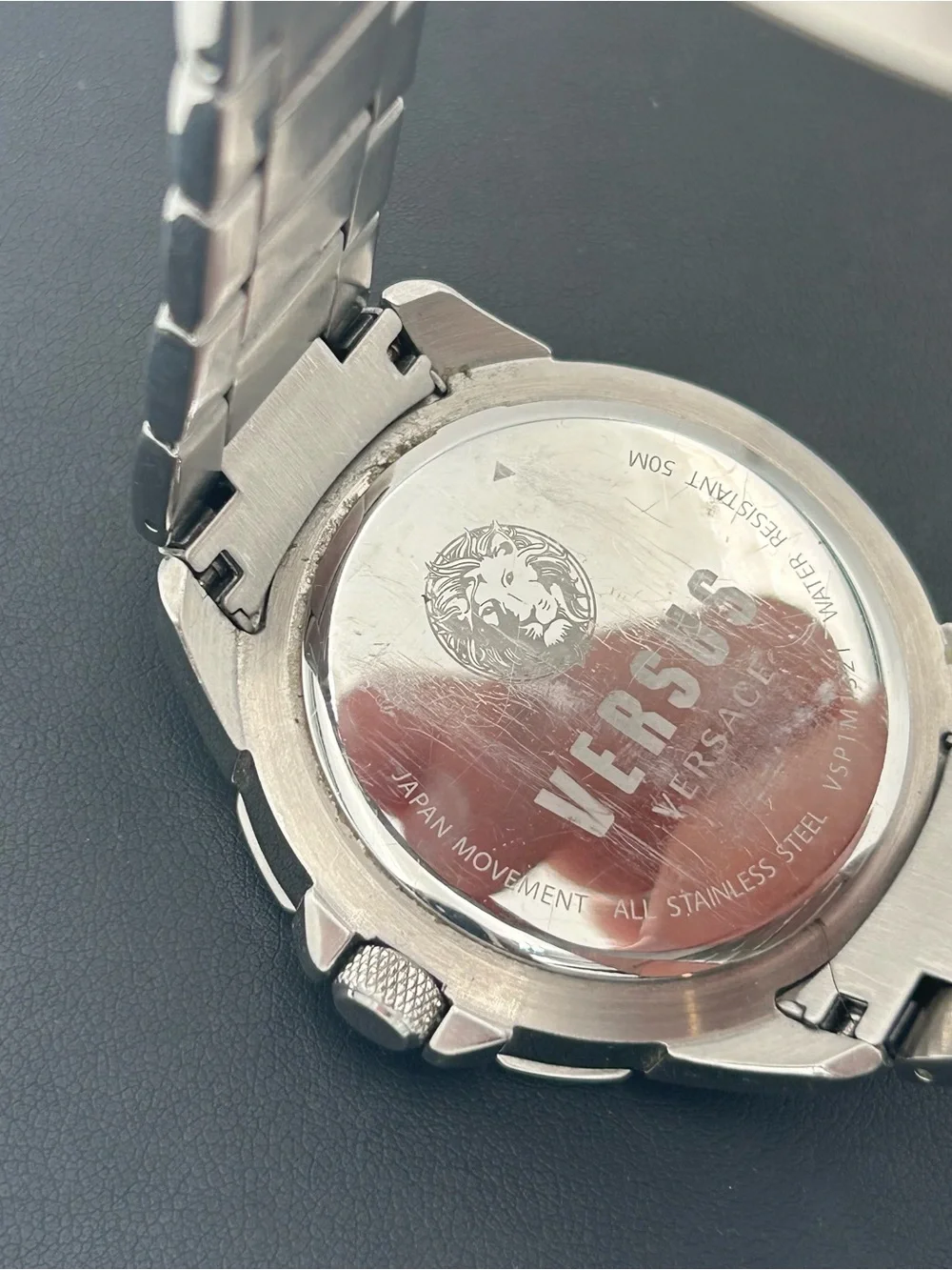 Versus Versace Silver Crystal-Accented Stainless Steel Watch